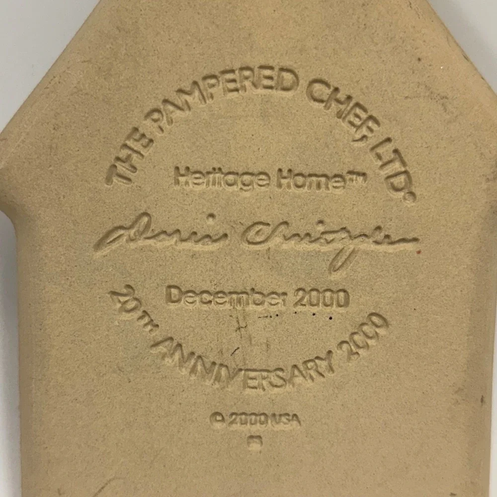 Pampered Chef Clay Cookie Molds Teddy Bear‎ (1991) & House Heritage Home (2000)